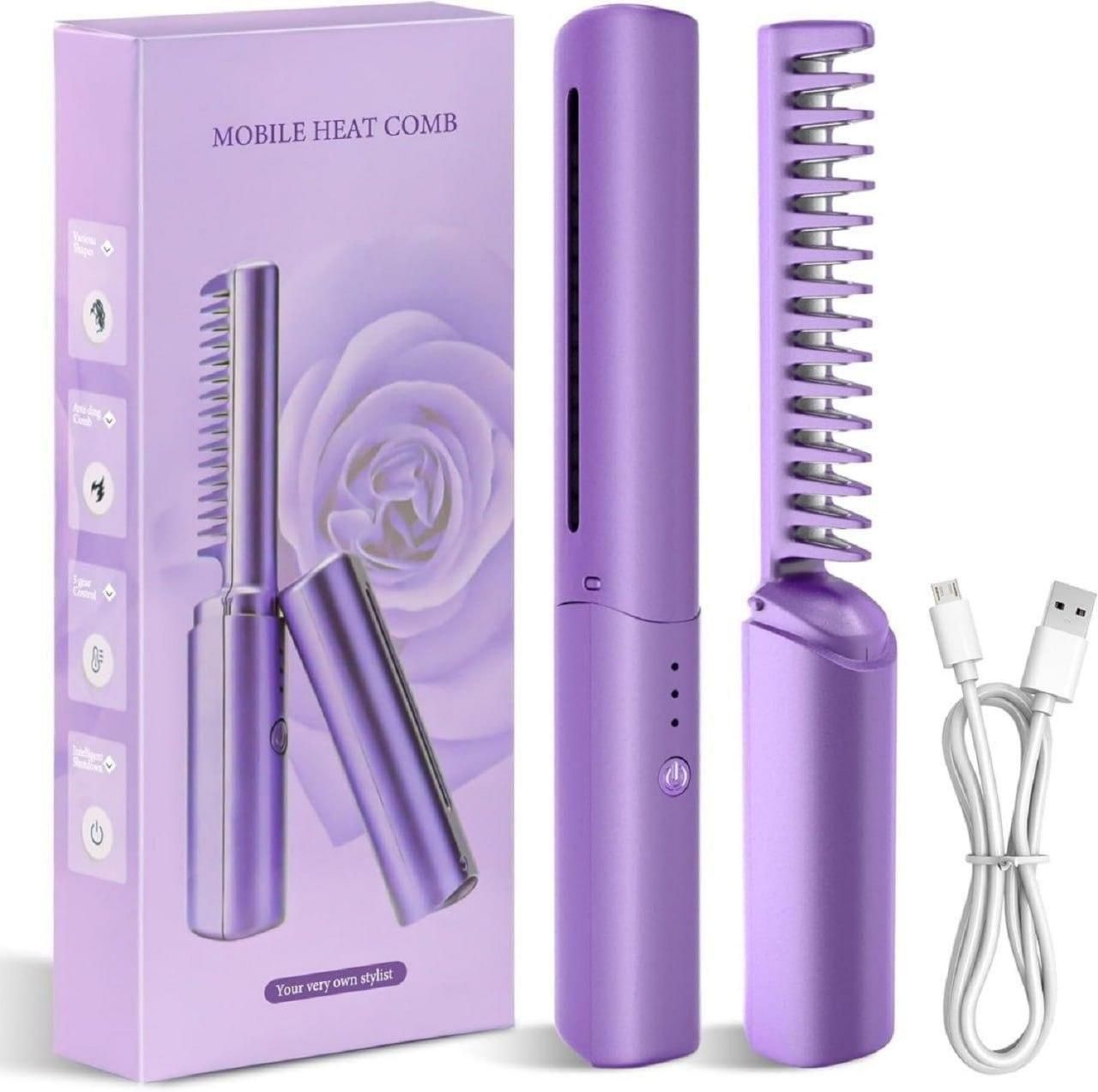 Portable Rechargeable Hair Straightener Comb - Mayurama