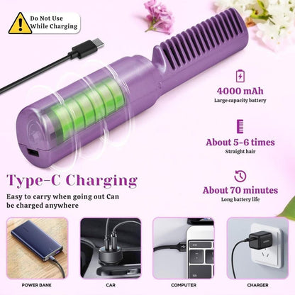 Portable Rechargeable Hair Straightener Comb - Mayurama